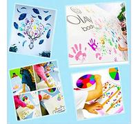 Naroote Ensemble de Jouets de Peinture au Doigt de 7 Couleurs, Jouet de Griffonnage à L'encre à Base d'eau; Parfait pour la Fabrication de Cartes et Les Projets Artistiques (Sept Couleurs (18cm)