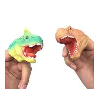 Naroote Ensemble de Jouets éducatifs à Doigt de Requin Dinosaure, Marionnettes à Doigt Interactives en Caoutchouc Souple pour Enfants, pour Noël, Anniversaire, etc. (Colorful)