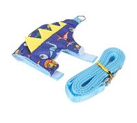 Naroote Ensemble de Laisse Réglable pour Furet, Doux et Confortable pour Les Petits Animaux, Sangle en Nylon Polaire en Polyester, Anneau en D pour Les Activités de Plein Air (Royaume des Dinosaures)