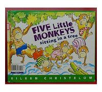 Naroote Ensemble de Marionnettes à Doigt en Peluche Exquise, Cinq Petits Singes Se Balançant dans Un Arbre, Jouet éducatif Interactif pour L'interaction Parent-Enfant, Excellent Cadeau pour Les