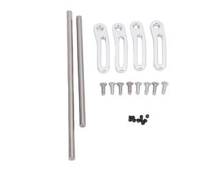 Naroote Ensemble de Montage Réglable en Alliage, Barres de Pare-Chocs Modulaires Avant et Arrière, Pare-Chocs, Protection de Châssis sur Chenilles RC avec Ajustement sécurisé, Idéal pour Les (Silver)