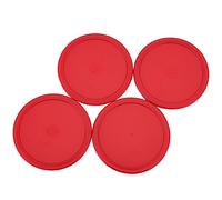 Naroote Ensemble de Palets de Poussée Légers de Hockey sur Glace pour Jeu de Tables, Accessoire en Plastique Durable pour Les Amateurs, Bleu foncé et Vert, 2 Pagaies 4 Palets