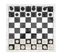 Naroote Ensemble de Pièces d'échecs Médiévaux en Plastique, Ensemble de Jeu d'échecs Standard International, Coffret de Rangement pour Adolescents, Adultes, Famille, Voyage, école et café