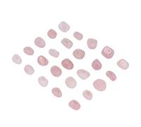 Naroote Ensemble de Pierres de Rune en Cristal d'esprit Paisible de l'alphabet des Aînés Gravés Naturels pour la Méditation Divinatoire, 25 Pièces pour les Amis et la Famille (PINK)