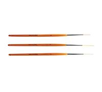 Naroote Ensemble de Pinceaux Durables pour Nail Art, 3 Pièces, pour Dessiner des Lignes, des Détails Fins, des Fleurs, Orange