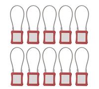 Naroote Ensemble de Verrouillage par Câble de Verrouillage et D'étiquetage, Verrou de sécurité Durable pour L'entretien de L'équipement, 10 Paquets de Cadenas électrique en Acier Inoxydable pour la