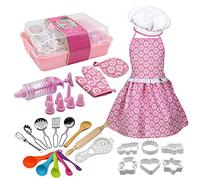Naroote Ensemble D'ustensiles de Cuisine pour Filles avec une variété D'outils, Kit de Cuisson éducatif et Sûr, pour des Aventures Culinaires Imaginatives (Naroote6g9srtadnz-200713ZB07-2)