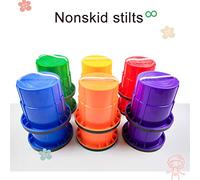 Naroote Équipement D'échasses D'entraînement Sensoriel de Jeux de Plein Air pour Enfants en Matériau ABS, Comprend 2 échasses de Seau (Purple)