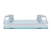 Naroote Étagère de Salle de Bain en Aluminium, Support de Rangement Mural en Verre trempé, étagère de Matériel de Montage pour Cuisine, Salle de Bain, Salon, Chambre à Coucher, Balcon