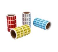 Naroote Étiquette Autocollante Numéro D'inventaire 0001 à 2000, 4 Couleurs | Adhésif Argent Mat, Finition Imperméable, Organisation D'entrepôt, Numérotation des Actifs, étiquettes à Code Couleur,