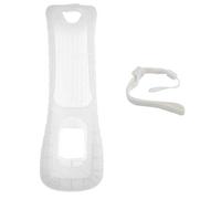 Naroote Étui de Protection en Silicone Texture Douce Bonne Résistance au Glissement Forte Résistance à l'usure pour Télécommande pour Joueurs Silicone Noir (White)