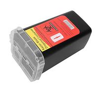 Naroote Étui D'élimination des Lames de Rasoir, Boîte de Rangement en Plastique de Haute qualité pour un Usage Domestique, Conteneur D'élimination des Aiguilles pour les Salons (BLACK)