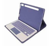 Naroote Étui pour Clavier Tab P11 Pro Gen 2 Détachable avec Trackpad pour Pad Pro 2022 11,2 Pouces Housse de Protection pour Tablette pour Utilisation au Bureau étui en Cuir PU Noir (Purple)