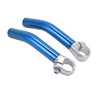 Naroote Extrémité de Barre de Guidon de Vélo en Alliage D'aluminium, Absorption des Chocs Antidérapante Légère pour Vélo de Route de Montagne, Paquet de 2, Rouge/argent, 22,2 Mm, clé de 6 Mm (BLUE)