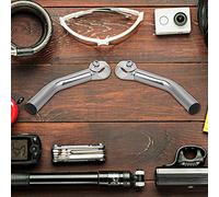 Naroote Extrémité de Barre de Guidon de Vélo en Alliage D'aluminium, Absorption des Chocs Antidérapante Légère pour Vélo de Route de Montagne, Paquet de 2, Rouge/argent, 22,2 Mm, clé de 6 Mm (SILVER)