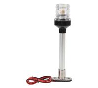 Naroote Feu de Navigation d'ancre à LED, Base en Acier Inoxydable, étanche, 33 Perles de Lampe à LED, Lumière de Poupe de Bateau Antirouille pour Bateau de Pêche (Blanc chaud)