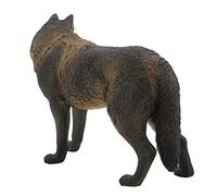 Naroote Figurine Réaliste de Modèle d'animal de Simulation pour Enfants ou Collectionneurs, Ornement de Décoration en Matériau écologique (M-771 Grand Loup mâle Noir)