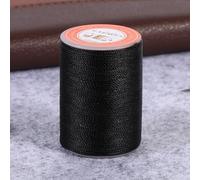 Naroote Fil ciré 6 Couleurs de 85 M, Fil Polyester Rond de 0,65 Mm pour la Couture à la Main du Cuir avec une Forte Usure, pour la Réparation de Chaussures Artisanales (BLACK)