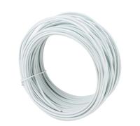 Naroote Fil de Fer galvanisé, Fil de Liaison Métallique à Bouche Ronde Réutilisable, Doux et Résistant à la Rouille pour PVC (WHITE)