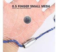 Naroote Filet de Pêche en Nylon de Style Américain, Maille Solide à Lancer à la Main pour Les Amateurs de Pêche, Opération Facile, pour Les Aventures en Plein Air (4.8M)