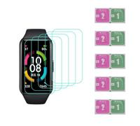 Naroote Film Protecteur D'écran Souple Transparent de Remplacement pour Band 6, Couverture Anti-rayures Ultra-mince pour Montre Intelligente, 2 Paquets pour une Installation Facile et une (5 PCS)