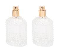 Naroote Flacon Atomiseur de Parfum en Verre Durable 50 Ml Flacons Pulvérisateurs Rechargeables en or pour Voyage 2 Pièces pour Transporter ou Finir Différents Parfums