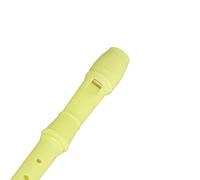 Naroote Flûte à Bec Soprano Clarinette 8 Trous Style Allemand Clé G avec Tableau des Doigtés Bâton de Nettoyage Matériau ABS de Haute qualité Bleu/rose/beige pour Enfants Débutants (YELLOW)