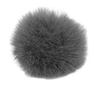Naroote Fourrure Artificielle Lavalier Micro Coupe-vent Accessoire Doux et Compact pour une Utilisation Extérieure et Intérieure avec 1 Cm de Diamètre (GREY)