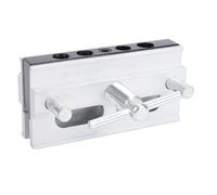 Naroote Gabarit à Chevilles à Centrage Automatique, Bloc de Gabarit de Guide de Perçage Réglable avec 6 Douilles et Échelle pour les Assemblages à Chevilles, Fabrication de Meubles