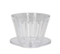 Naroote Goutteur de café Wave PC Fond Plat Transparent Verser sur le Goutteur café Facile à Nettoyer Contrôle de Débit optimisé Observation Facile Esthétique élégante pour Brassage