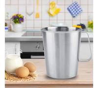 Naroote Grand Pichet à Mousse de Lait en Acier Inoxydable pour L'art du Latte, Tasse à Mousser de 2000 Ml Résistante à la Rouille pour les Baristas, Tasse en Acier Inoxydable pour L'art du café