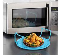 Naroote Grille de Cuisson à la Vapeur Multifonctionnelle en Plastique pour Four à -ondes pour une Cuisson Efficace en Rouge et Vert, Support à Plateaux Pliable pour L'organisation des Aliments dans