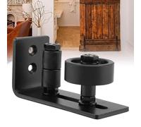 Naroote Guide de Porte en Acier Noir Robuste et Durable pour Porte de Grange Coulissante avec 8 Options D'installation