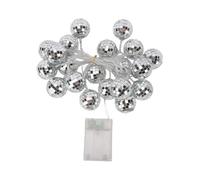 Naroote Guirlande Boule Disco LED Piles Sans Fil Éclat Rétro | Boule Miroir Design, Carreaux Verre Réfléchissants, Charme Rétro, Multiples LED, Longueur Étendue, Noël Mariage Fête Déco