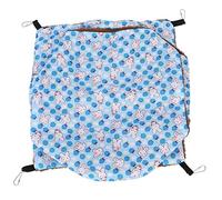 Naroote Hamac à Trois Couches pour Petits Animaux de Compagnie, Sac de Couchage coloré et Confortable pour Hamsters, écureuils et Planeurs en Sucre, Toile et Peluche, Taille 32 X 32 X 3 Cm (Blue)