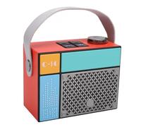 Naroote Haut-Parleur, Type C, Charge Rapide, ABS 5W, Petit Haut-Parleur de Style Pixels Mignons pour l'extérieur (Vermillon)