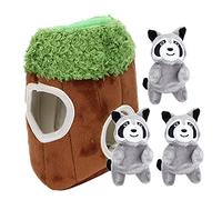 Naroote Hide and Seek Dog Toy, Interactive Dog Toys Interactive Squaky Brudrow Bid Ratonon Arbre Trous Puzzle pour Chiens de Petite et Moyenne Taille