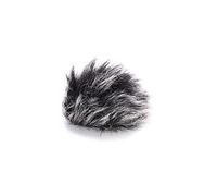 Naroote Housse de Microphone en Fourrure, Mini Casque Lavalier, Coupe-vent pour Enregistrement en Extérieur, Flocage Doux Noir 1x