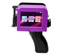 Naroote Imprimante à Jet d'encre Portable, Codeur à Jet d'encre Multifonctionnel 100-240V Mini Facile à Utiliser avec la Cartouche 'étiquette pour Le Bois (Prise UE)