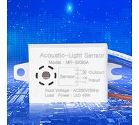 Naroote Interrupteur de Contrôle du Son et de la Lumière LED Capteur D'économie D'énergie Haute sensibilité pour le Principe D'induction de la Lampe Ensemble de 5 Pièces pour Plafonnier LED,