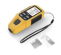 Naroote Jauge D'épaisseur Numérique, Testeur Fiable de Revêtements Ferreux et Non Ferreux pour L'inspection de la qualité Industrielle des Véhicules (YELLOW)