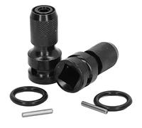 Naroote Jeu D'adaptateurs de Douilles avec Conception à Dégagement Rapide 1/2 Po carré à 1/4 Po Hexagonal pour Les Opérations à Grande Vitesse, 2 Jeux Idéaux pour Les Mécaniciens Professionnels, en