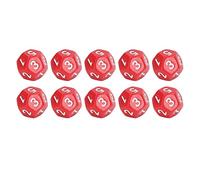Naroote Jeu de Dés à 12 Faces avec des Chiffres Faciles à Lire pour Jeux de société et Mini-Jeux - 40 Dés Polyédriques en Plastique Durable (Rouge)