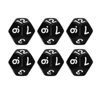 Naroote Jeu de Dés à 12 Faces avec des Chiffres Faciles à Lire pour Jeux de société et Mini-Jeux - 40 Dés Polyédriques en Plastique Durable (Black)