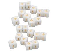 Naroote Jeu de Dés de Calcul D'opérations Mathématiques, Matière Plastique de qualité Supérieure, 20 Pièces pour L'éducation des Nourrissons (White)