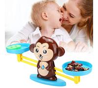 Naroote Jeu de Mathématiques, échelle D'équilibre, Jouet de Singe, Cadeau éducatif pour Enfants, Plastique Marron (Nouvelle version - Singe anglais (brun)