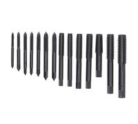 Naroote Jeu de Tarauds Filetés 14 Pièces, durabilité Améliorée pour un Filetage Précis, Roulement en Aluminium et en Acier, Acier nitruré Noir