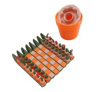 Naroote Jeu D'échecs Végétal Enroulable, Jeu D'échecs de Voyage Amusant sur Le Thème des Plantes, avec Plateau et Pièces Portables, à Partir de 15 Ans.