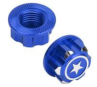 Naroote Jeu D'écrous de Montage de Roue Hexagonale de 17mm, 4 Pièces de Haute qualité en Alliage D'aluminium, écrous de Roue Hexagonaux Antidérapants en Métal pour Voiture RC Summit X-MAXX (Bleu