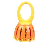 Naroote Jouet de Cloche de Cage, Cloche de Cage éducative à Poignée en Plastique Orff Multifonctionnel Développer des Compétences Musicales pour Jouer (W215 Orange et Jaune)